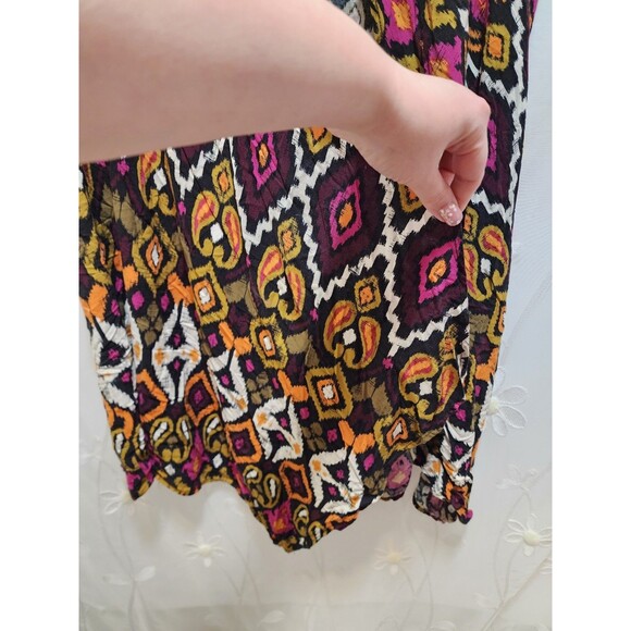 Cato XL Women Multicolor Vest Sleeveless Open Front Paisley Ikat Bold Ethnic - Picture 7 of 13